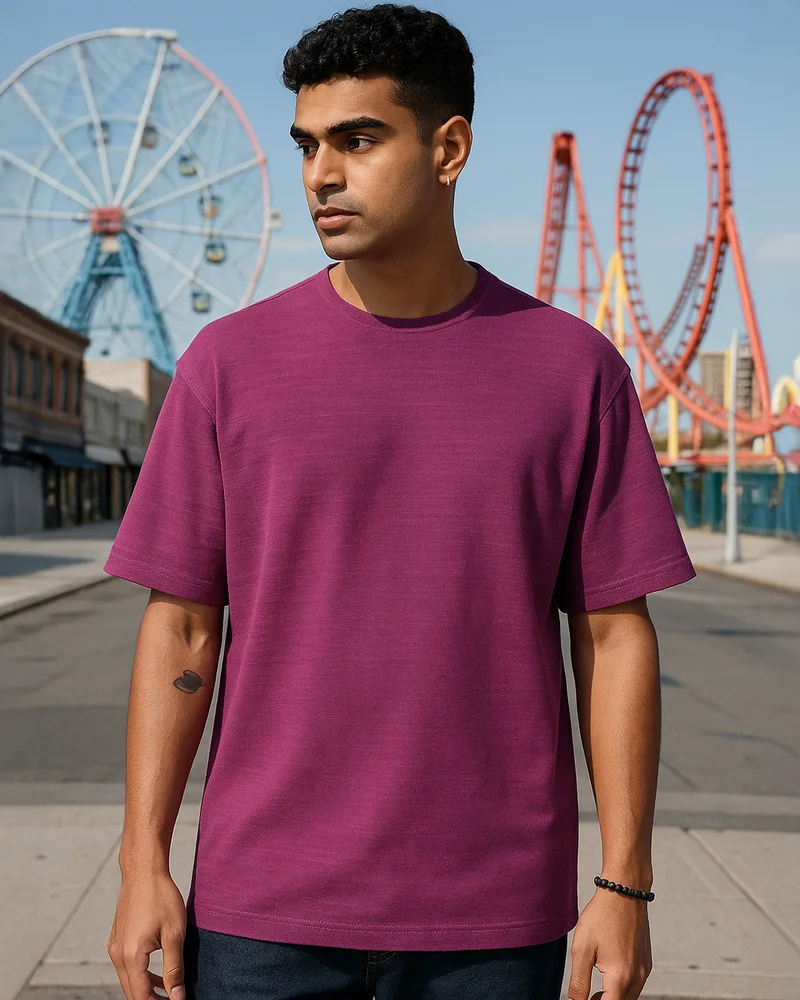 بيواكوف Men's Purple Oversized T-shirt